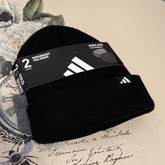 Adidas Black and Gray Beanie Duo - Picture 3 of 3